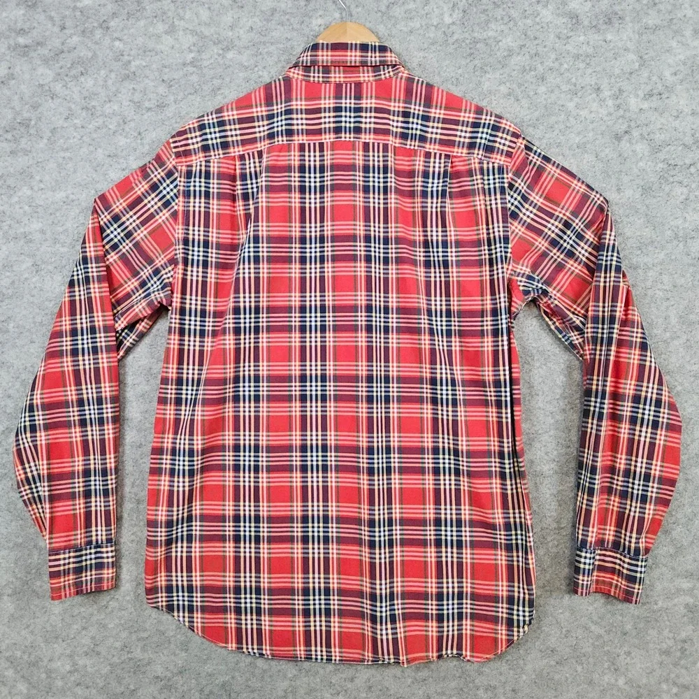 J Crew Men's Multicolor Plaid‎ Light Weight Shirt Size M 100% Cotton Button Down